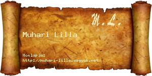 Muhari Lilla névjegykártya